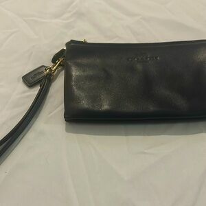 Coach Wristlet Black Leather